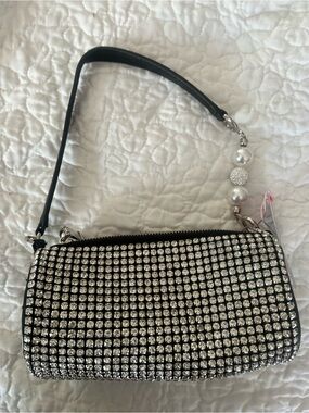 Black Rhinestone wang bag